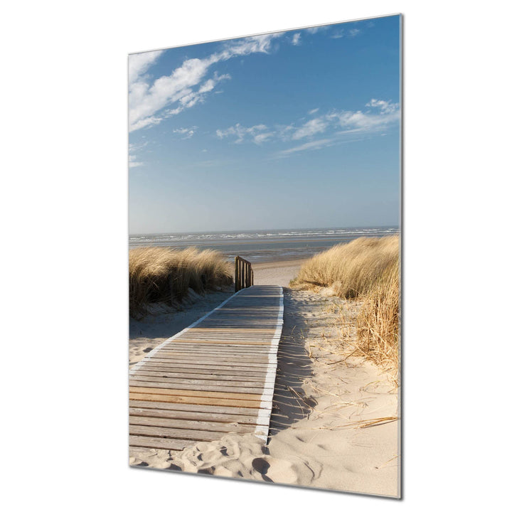 banjado® Glas Magnettafel mit 4 Magneten - Magnetwand 40x60cm mit Motiv Dünen - Memoboard/Pinnwand m