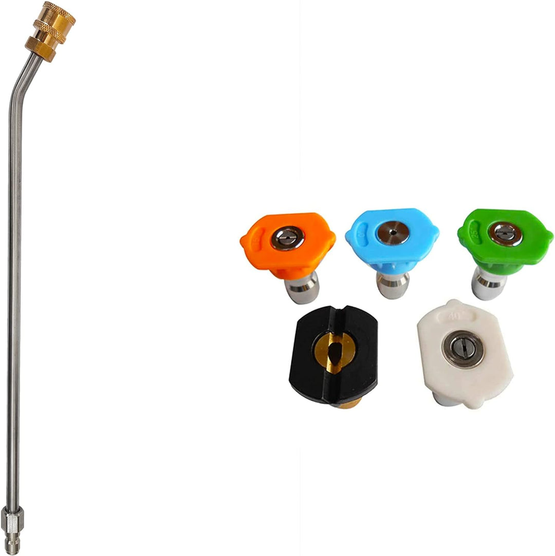 30 Grad Winkel Verlängerungen 35 cm für Hochdruckreiniger, Sprühdüsen für Hochdruckreiniger, 1/4 Sch