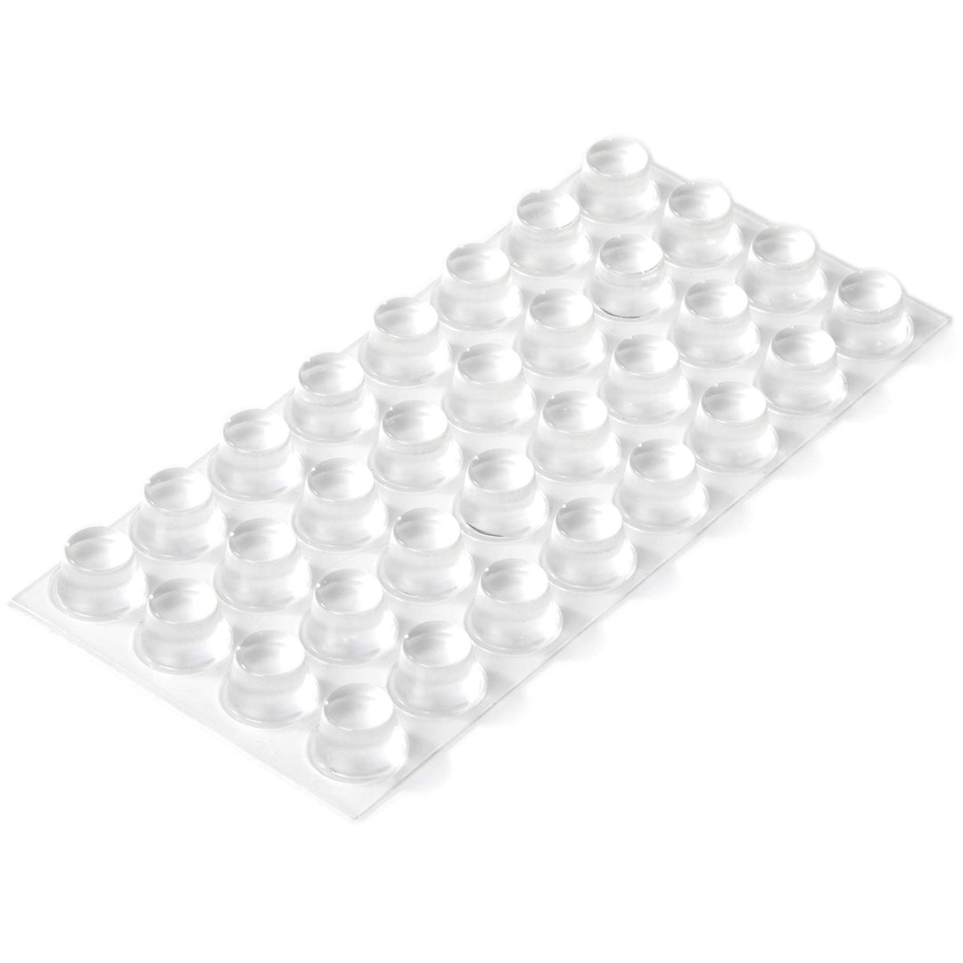 Adsamm® | 32 x selbstklebende Anschlagpuffer | Ø 16,5 mm | Höhe: 10,2 mm | rund | zylindrisch | Tran