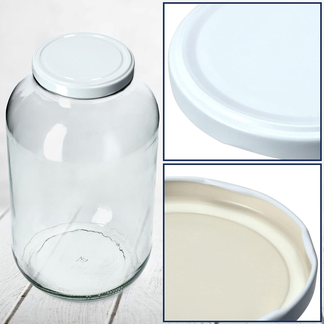 KADAX Schraubdeckel fi100 mm, Ersatzdeckel mit 6 Einrastzähnen, Twist-Off-Deckel aus Metall, Deckel