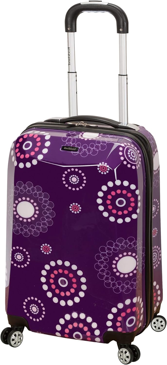 Rockland Vision Hartschalen-Trolley, Violett/Perle, Carry-On 20-Inch, Vision Hartschalen-Koffer mit