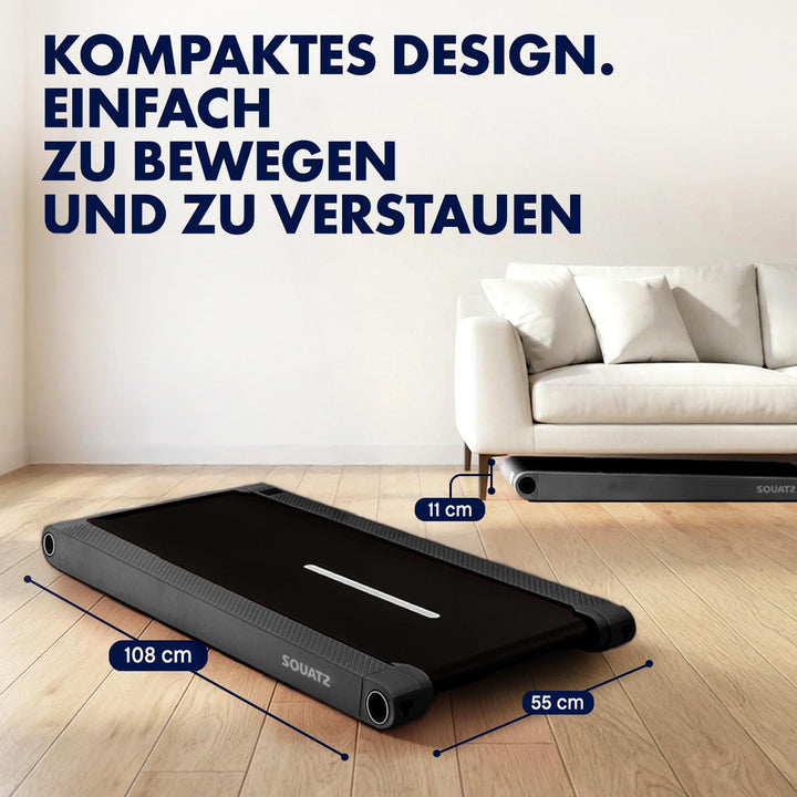 SQUATZ 2-in-1 Walking Pad Laufband, klappbar und platzsparend, ideal für Zuhause und Büro, unter Sch