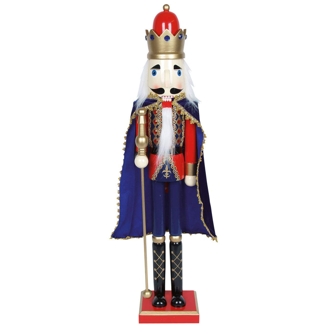 Nussknacker Figur gross XXL / 80 cm/König/Soldat/Trommler/Deko Figur Nussknacker Holz/handbemalt im