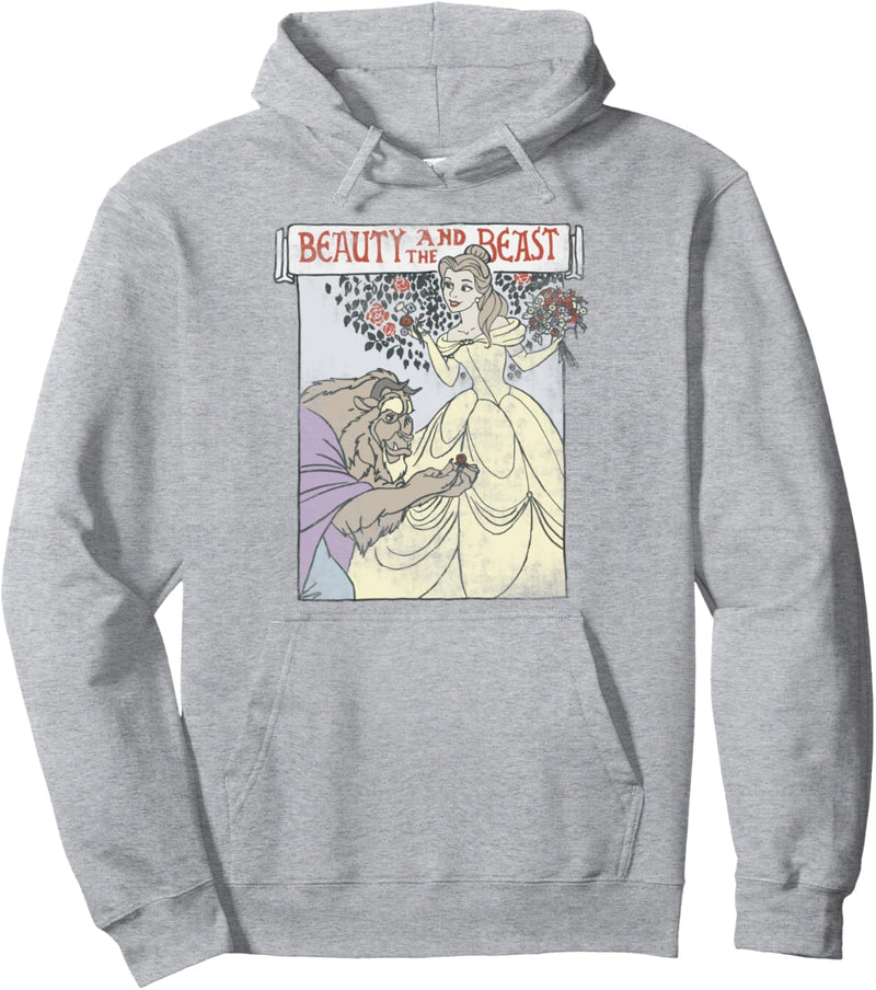 Disney Beauty And The Beast Classic Portrait Poster Pullover Hoodie