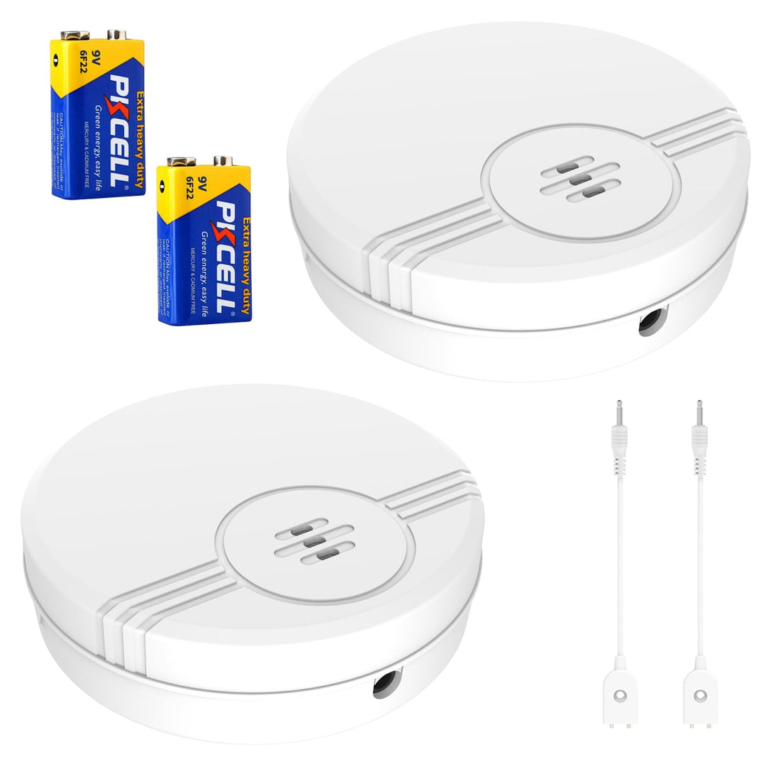 Erdiegle Wassermelder Wasseralarm 2 Pack, 135dB Wasser Sensor Alarm Wasserwarner Flut Detektor für K