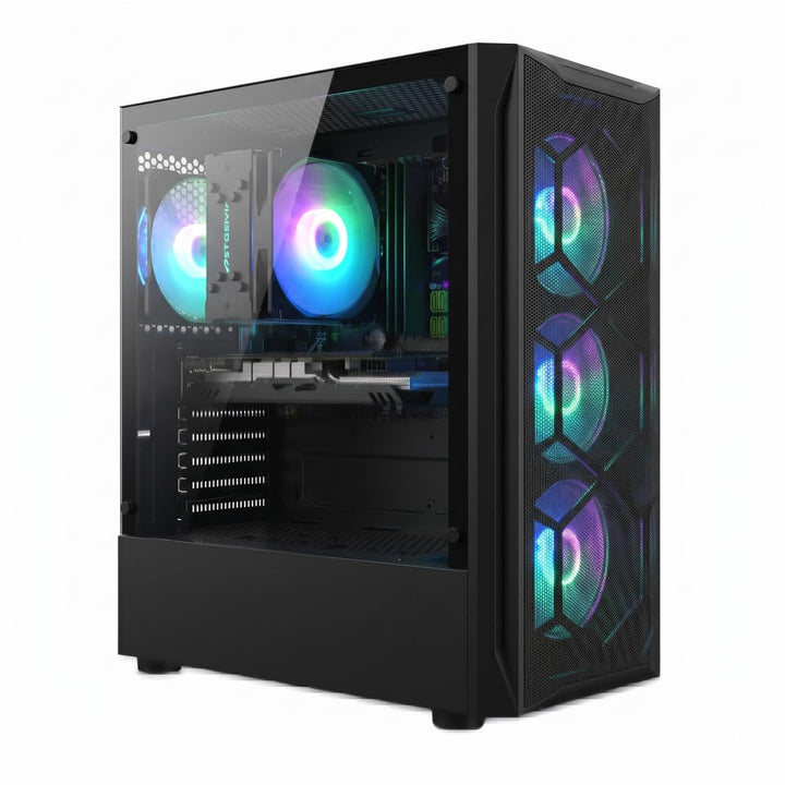 STGsivir Gaming PC,Core i7 bis zu 3.9GHz, Radeon RX 580 8GB GDDR5, 16GB RAM, 512GB SSD, 600M WLAN, B