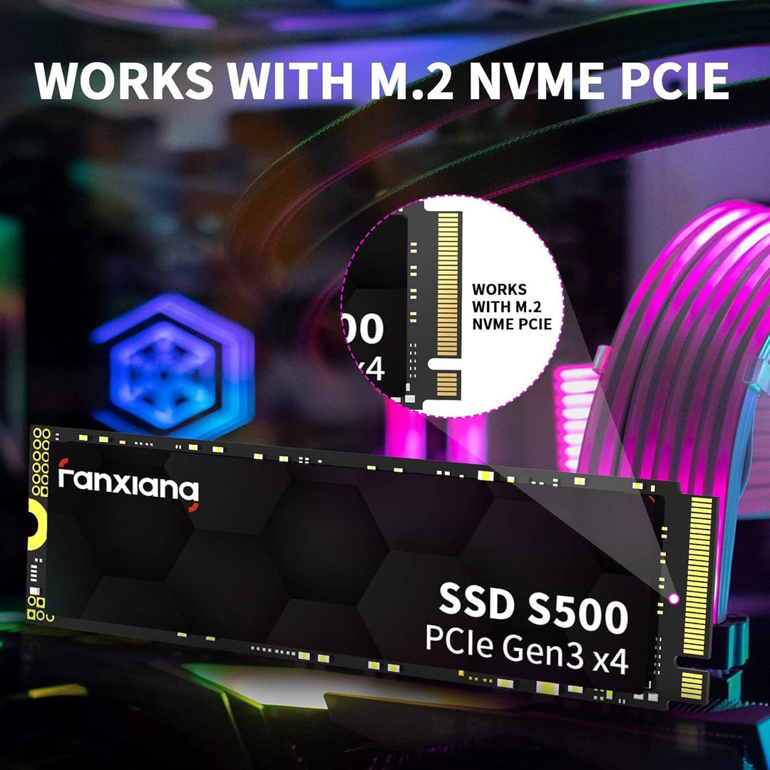 fanxiang M.2 SSD 1TB NVMe PCIe 3.0, Interne Festplatte mit Geschwindigkeit bis zu 2100MB/s, 3D NAND