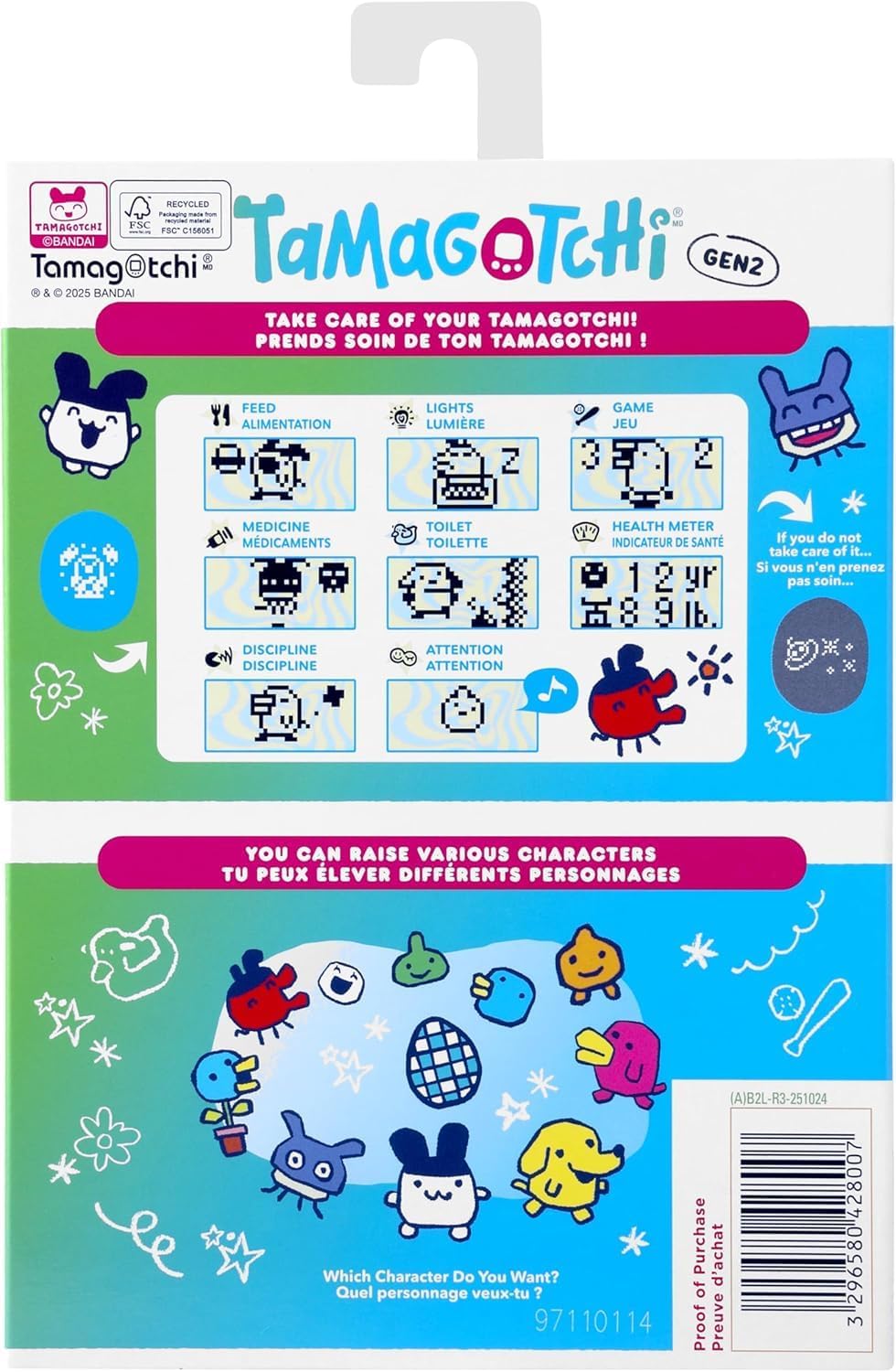 Bandai, Tamagotchi Virtuelles Haustier, Rosa, Treasure Jewel, Mehrfarbig, 42992, elektronisches Spie