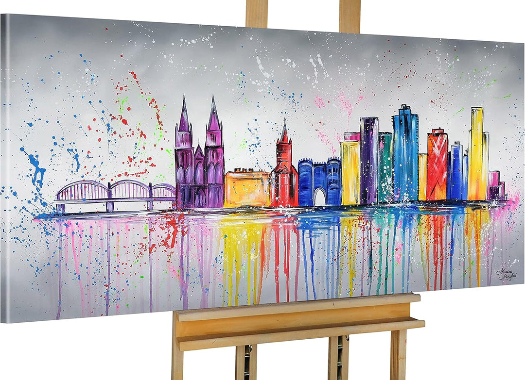 Monica Mirafiori I 100% HANDGEMALT I Gemälde Köln I 100x50cm | Gemälde Handgemalt | Acrylgemälde | S