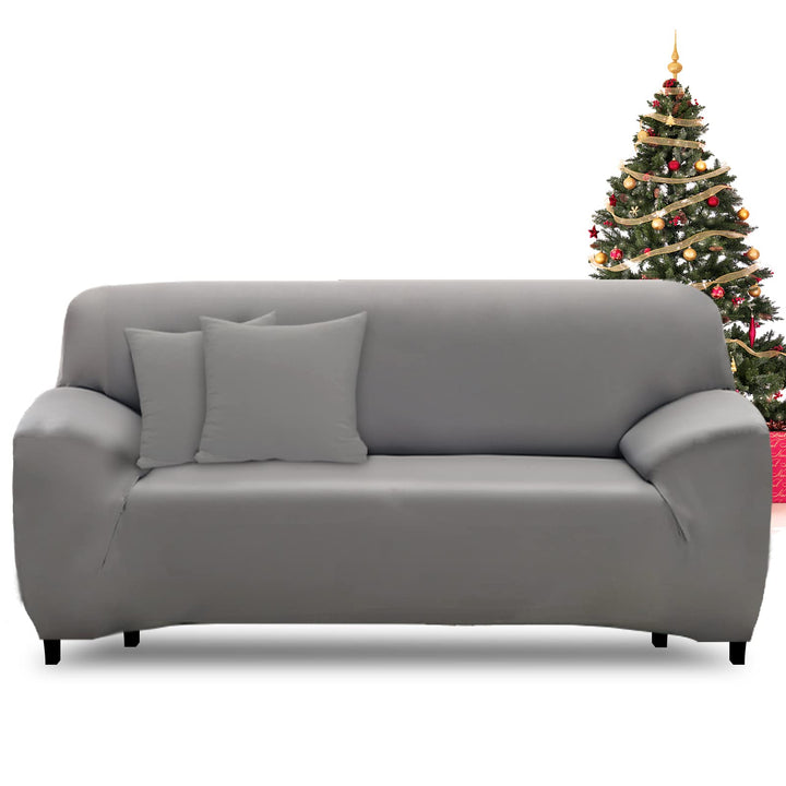 FIGOOO Sofabezug 4 Sitzer Stretch Sofabezüge mit Armlehnen Spandex Couchbezug Modern Anti-Rutsch Was