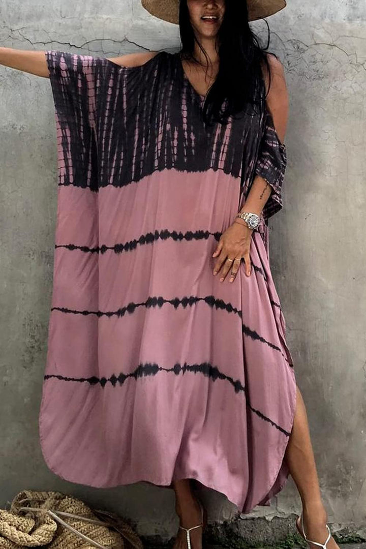 YouKD Sommer Long Kaftan Bohemian Loungewear Strandbadeanzug Aufdecken Maxikleid für Damen Einheitsg