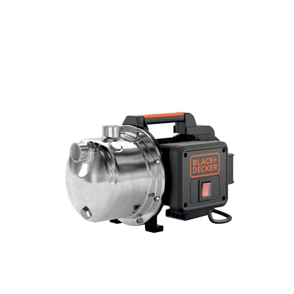 BLACK+DECKER Selbstansaugende Pumpe BXGP1100XE für Klarwasser (1100 W,max. Förderleistung 4.600 l/h,