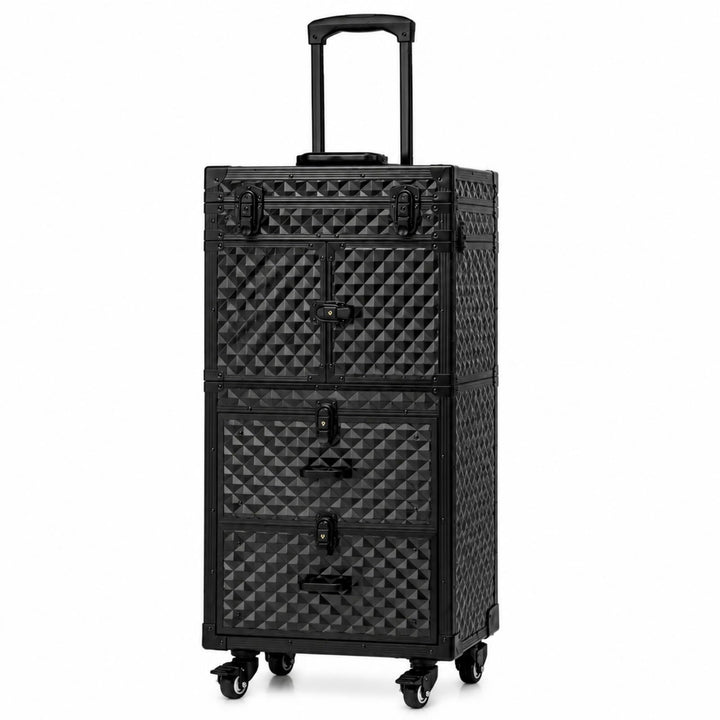 Kosmetikkoffer Trolley Make-up-Koffer mit 2 Schubladen und 2 Passwortschlössern Friseurkoffer Beauty