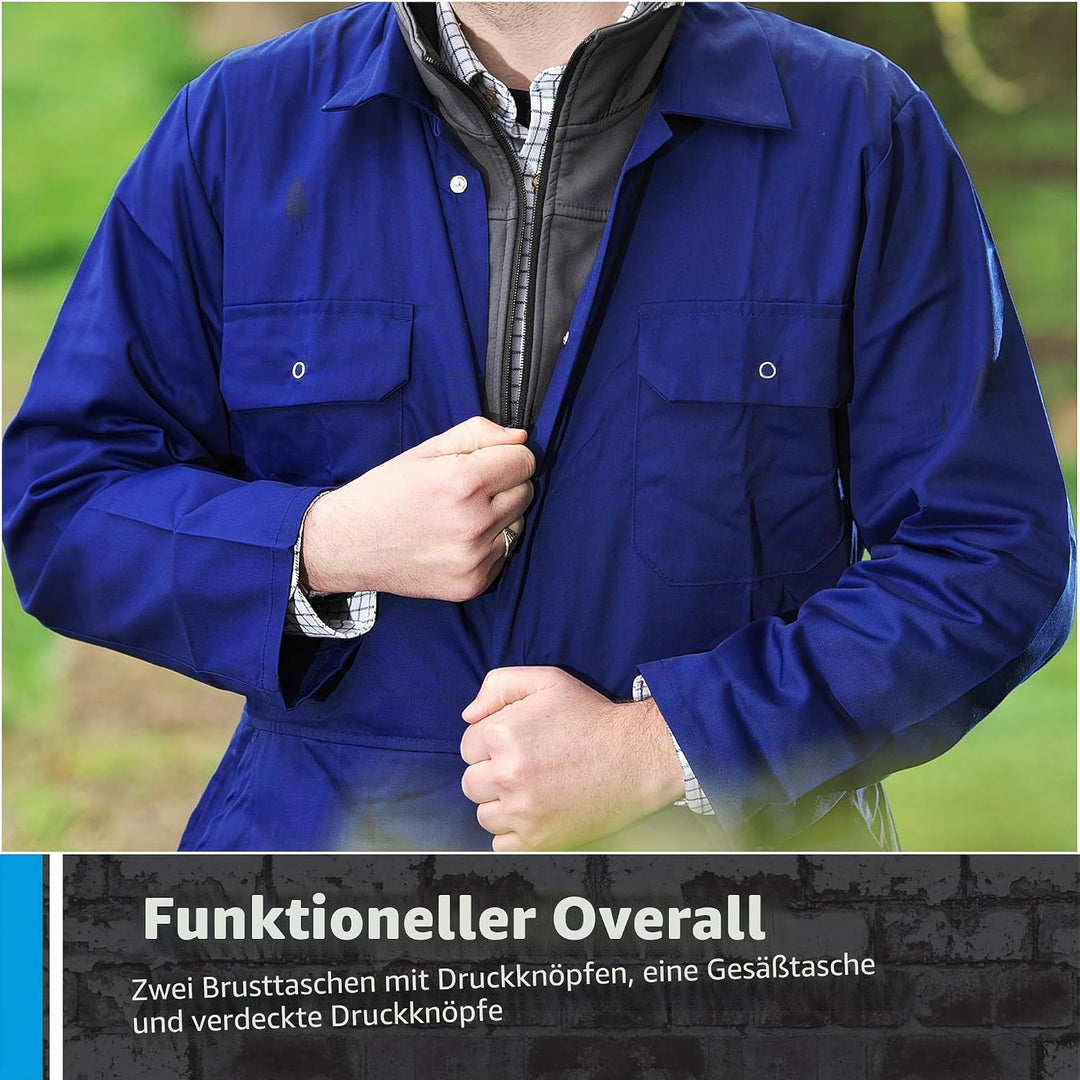 Castle Clothing, Arbeits-Overall, blau, 318 Marineblau S, Marineblau S