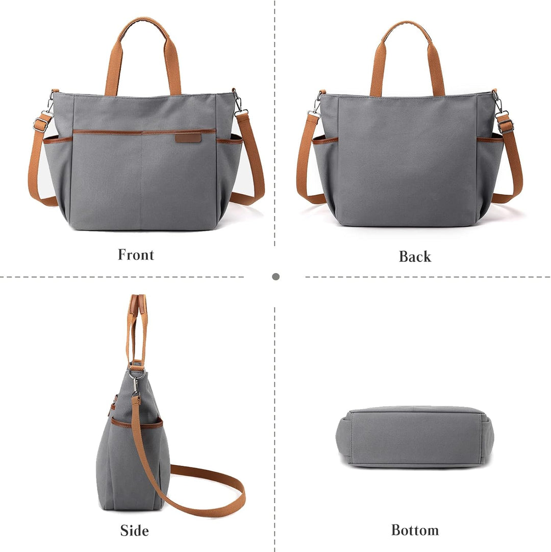 Canvas Umhängetasche Casual Henkeltaschen Multifunktionale Schultertasche Grosse Kapazität Damen Han