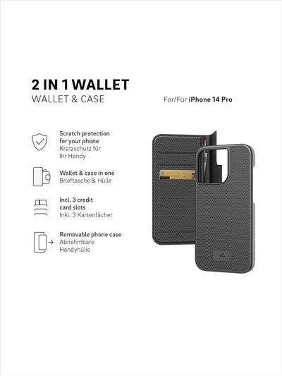 Black Rock - Hülle 360 Grad Klapphülle 2-In-1 Wallet Passend für Apple iPhone 14 Pro I Handyhülle, M