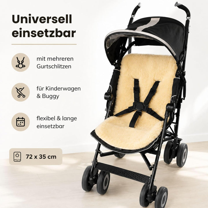 Hofbrucker seit 1948 Lammfell-Einlage für Kinderwagen gelb one size