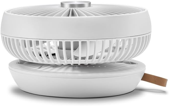 TROTEC TVE 2 W Akku-Tischventilator Leiser Mini-Ventilator, 25 W, 2 Stufen | 360° drehbar, ideal für