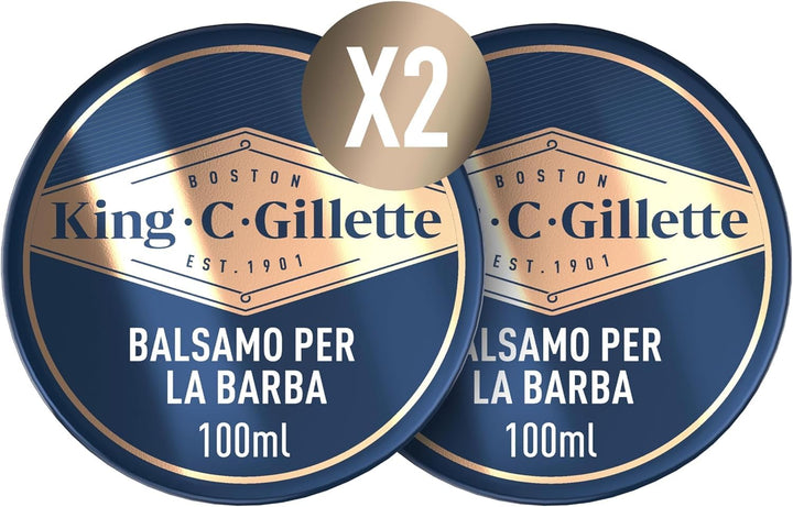 King C. Gillette Bartbalsam für Herren, 2 Packungen à 100 ml, verwendet mit oder ohne Ausspülen mit