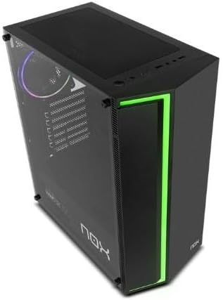 NOX XTREME PRODUCTS Infinity Gamma - Mid-Tower ATX/M-ATX/ITX ARGB Dynamic Rainbow, Seitenteil aus ge