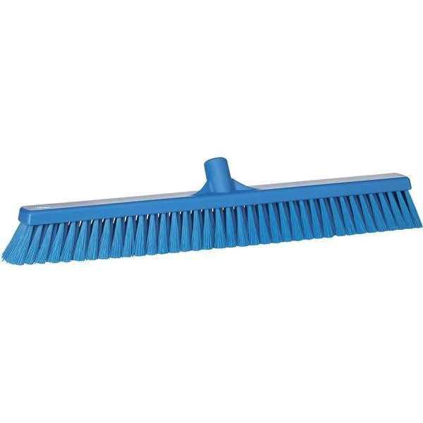 Vikan 31993 Broom,Push,Soft,24",PP/PBT,Blue 3199 Blau, 3199 Blau