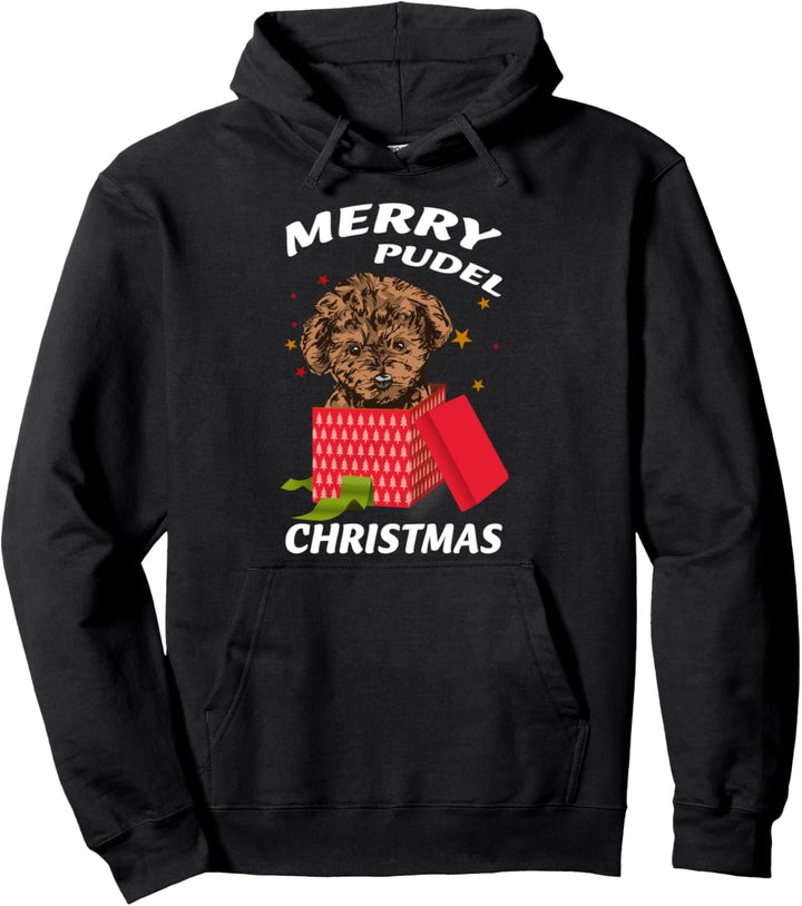 Pudel Weihnachts Hund Kinder Erwachsene Pullover Hoodie