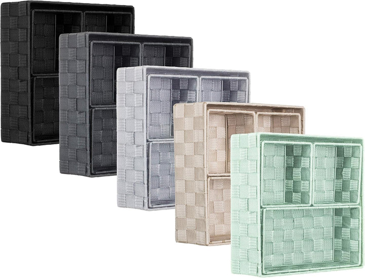 Brandsseller 4er Set Aufbewahrungsboxen - 28x28x10 cm, 26x13x9 cm, 13x13x9 cm (2x) – eckige Regalkör