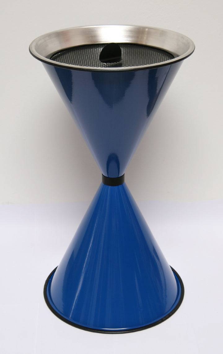 Standaschenbecher Diabola 71x40 cm + 25 kg Quarzsand blau Marke Szagato Made in Germany (Industrie S