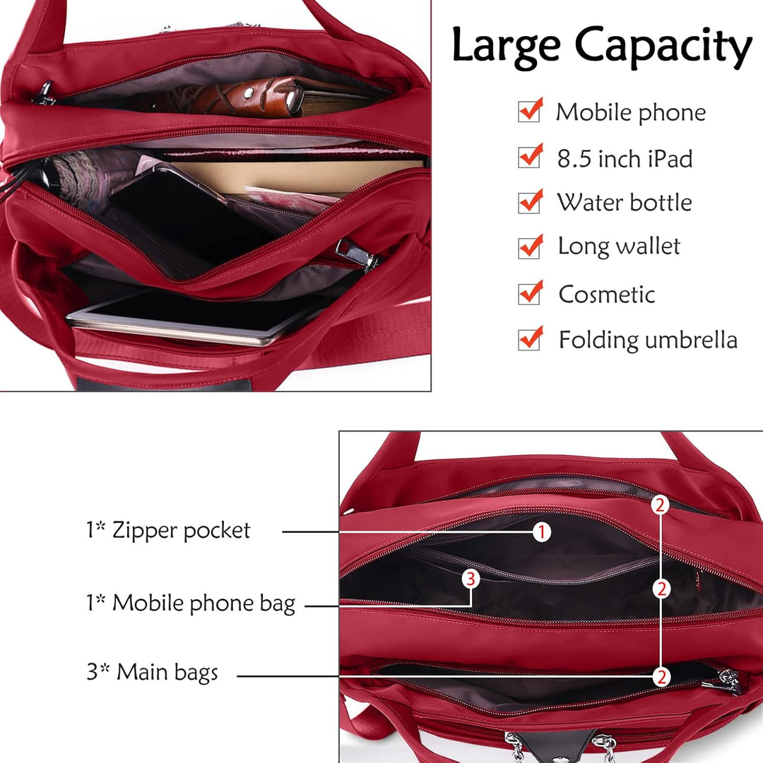 DIRRONA Damen Umhängetasche Multi Pocket Crossbody Bag Schultertaschen Leicht Handtasche Waterproof