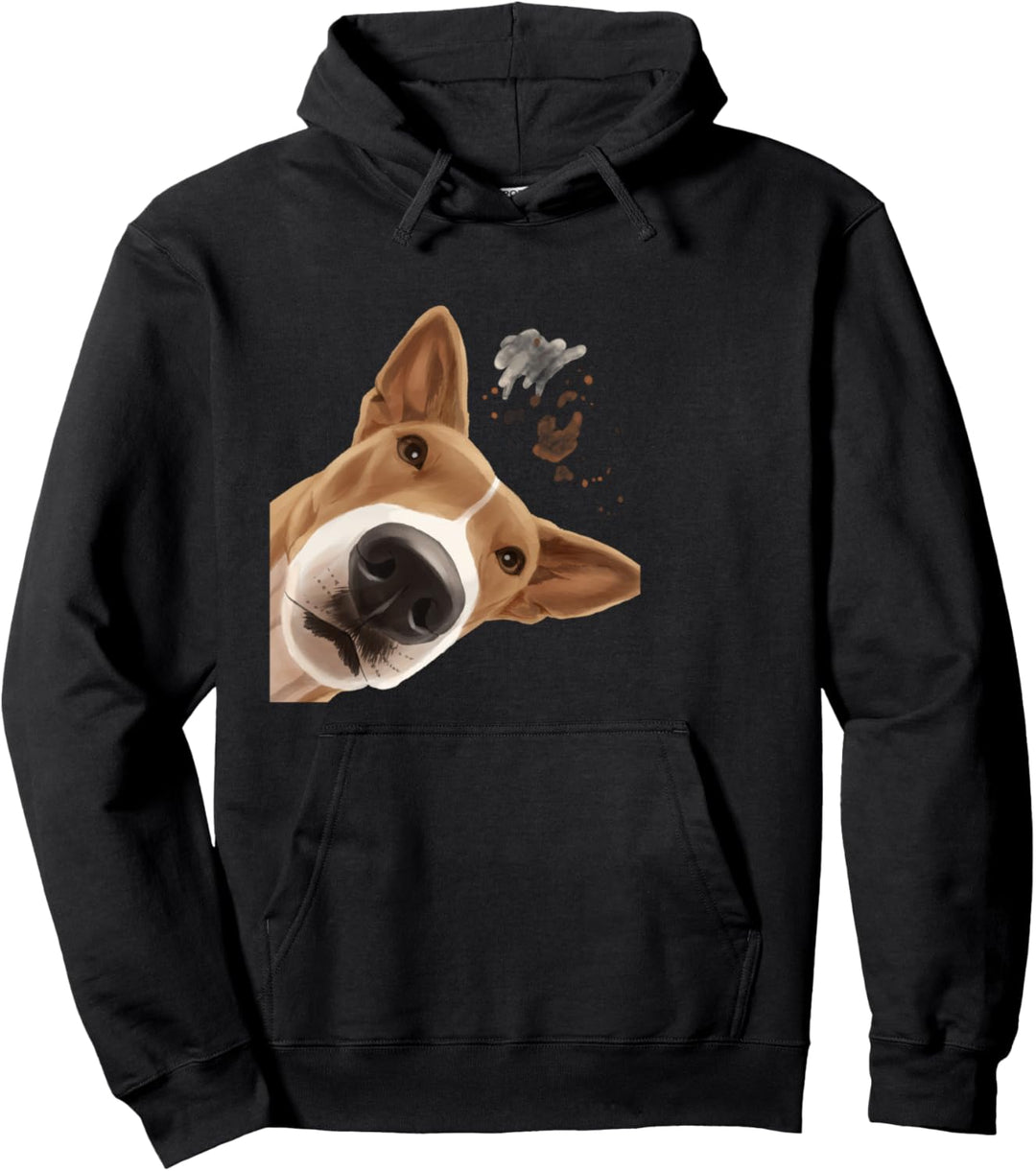 Lustiger Neugieriger Kongo-Terrier Hund Basenji Pullover Hoodie