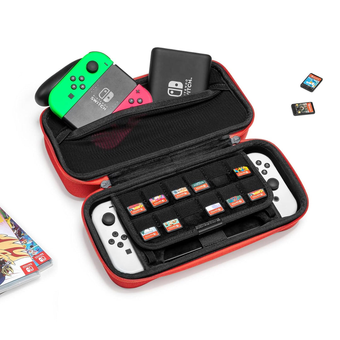 tomtoc Tasche Case für Nintendo Switch / Switch OLED Modell, Hard Tragetasche für Switch Konsole, 24