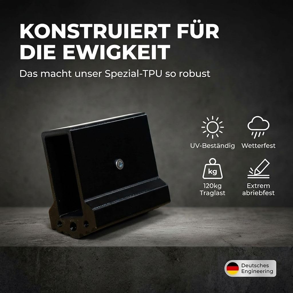Leiterfüsse 2er Set | Ersatzfüsse Aussenschuhe aus TPU für Traversen & Aluleitern — Rutschfest, UV-B