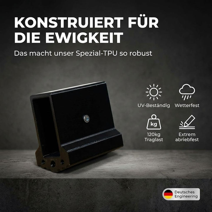 Leiterfüsse 2er Set | Ersatzfüsse Aussenschuhe aus TPU für Traversen & Aluleitern — Rutschfest, UV-B