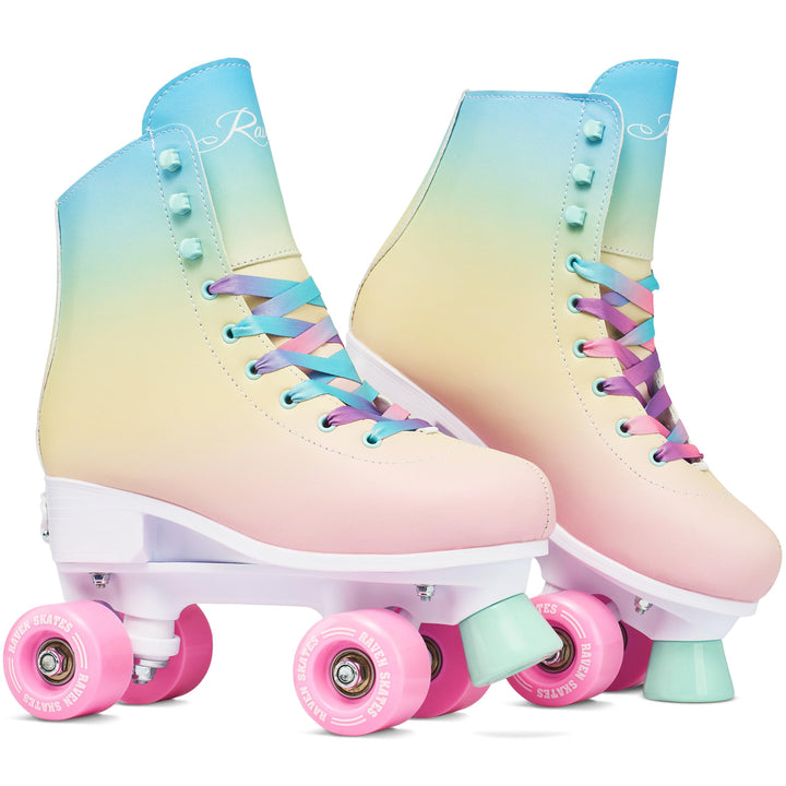 RAVEN Rollschuhe Roller Skates für Kinder Erwachsene Mädchen Damen verstellbar 39-42 (25-26,5cm) Lex