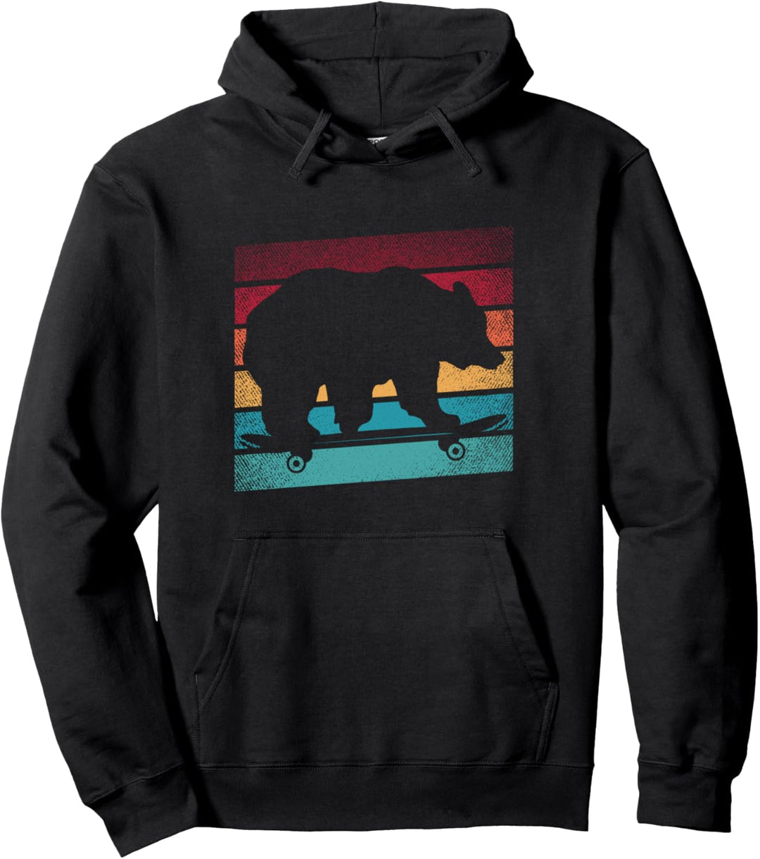Lustiges Bären-Skateboarding Pullover Hoodie