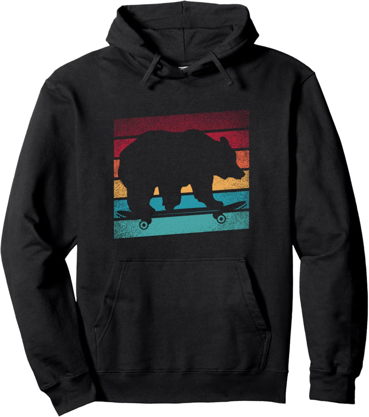 Lustiges Bären-Skateboarding Pullover Hoodie
