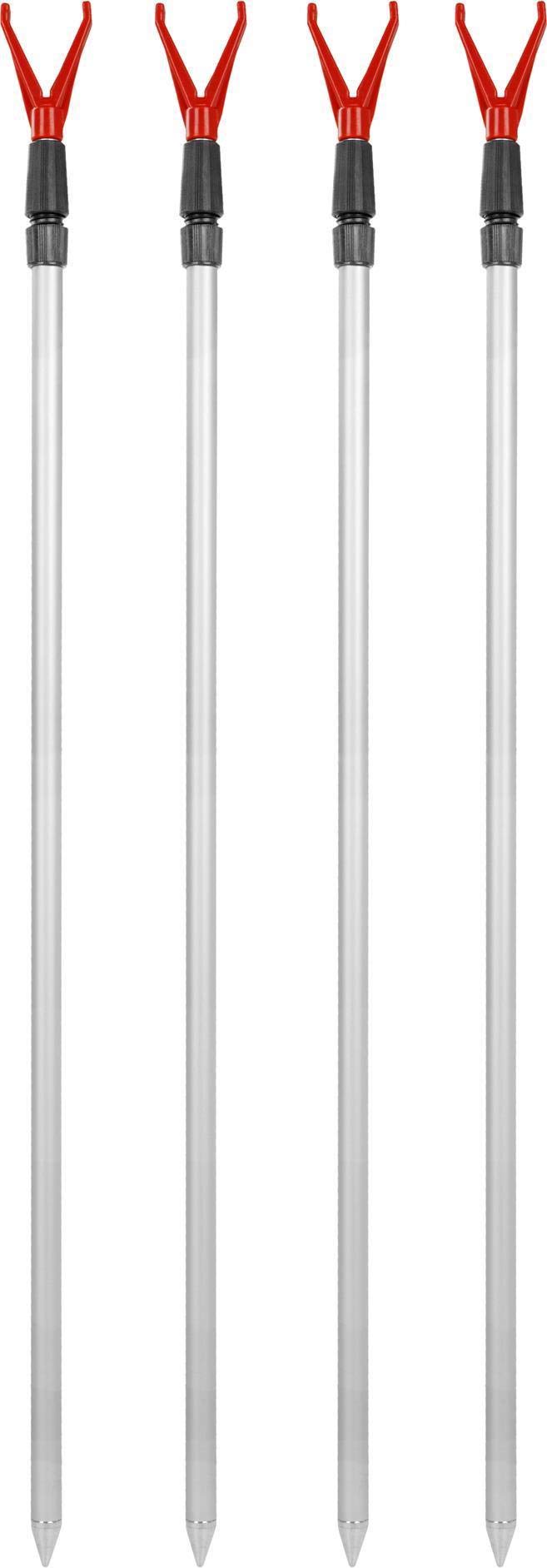 Teleskop-Rutenhalter Rutenständer 75-135 cm 4 Set Aluminium Rutenauflage mit V-Auflage Angelzubehör,