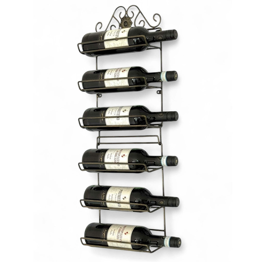 DanDiBo Weinregal Wand Metall Schwarz 240404 Flaschenregal Schmal Wandmontage Wine Rack Weinflaschen
