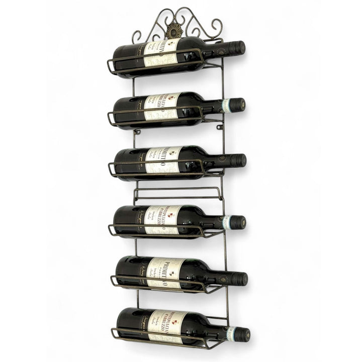 DanDiBo Weinregal Wand Metall Schwarz 240404 Flaschenregal Schmal Wandmontage Wine Rack Weinflaschen