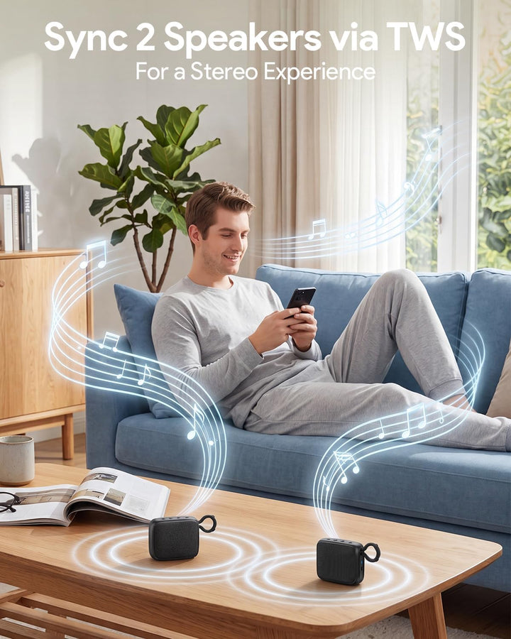 Brelley Bluetooth Lautsprecher Extra Bass, 20H Spielzeit, IPX7 Wasserdicht
