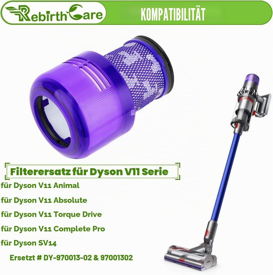 Rebirthcare 3er-Pack Filter für Dyson V11 V15 SV14 SV17 SV22 Absolute Animal Extra Pro Detect Torque
