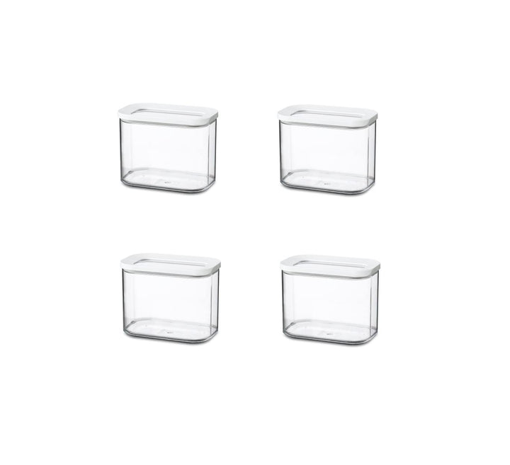 Mepal 4-tlg Vorratsdosen Spar-Set Modula 1000 ml Weiss Vorratsdose Frischhaltedose - ideal für die A