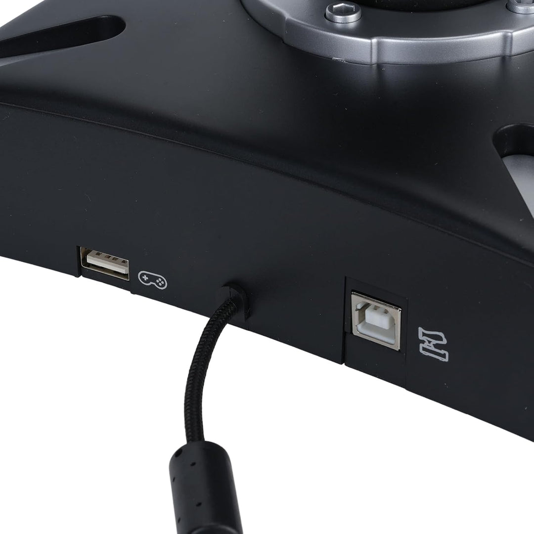 FAUOSWUK Simulations-Joystick, USB-Gaming-Flugsimulator-Gamecontroller mit Dämpfungs-Feedback, 4 Ach