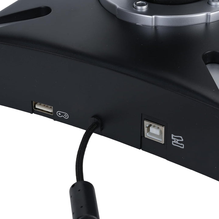 FAUOSWUK Simulations-Joystick, USB-Gaming-Flugsimulator-Gamecontroller mit Dämpfungs-Feedback, 4 Ach