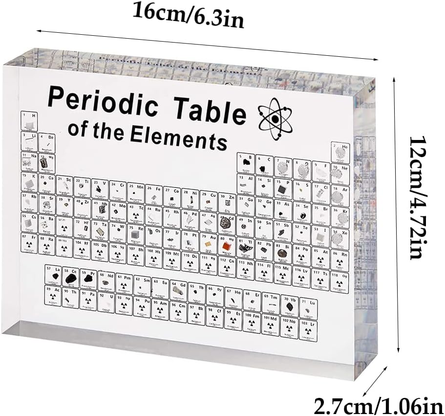 Mocoli Periodensystem Acryl, Periodensystem Echte Elemente, 83 Elements, Periodic Table, Perioden Sy