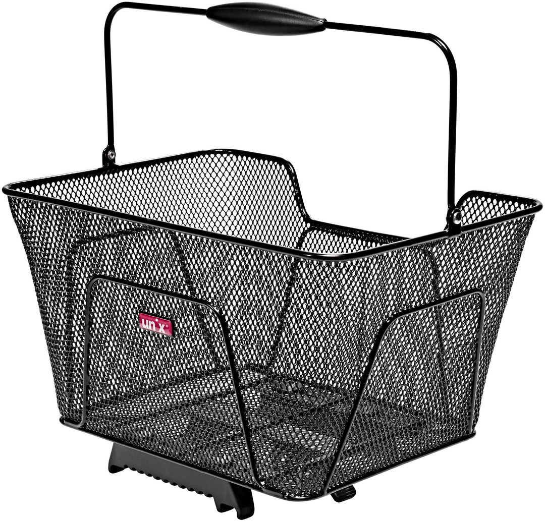 Unix Unisex – Erwachsene Reano Topklip Fahrradkorb, schwarz, 41x30x21cm