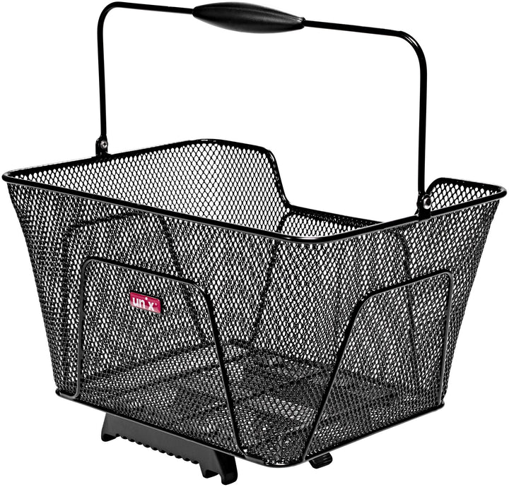 Unix Unisex – Erwachsene Reano Topklip Fahrradkorb, schwarz, 41x30x21cm