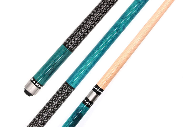 Billardqueue Spear JDH - 2-teilig, 146cm, Radial Joint Verschluss Blau-Weiss, Blau-Weiss
