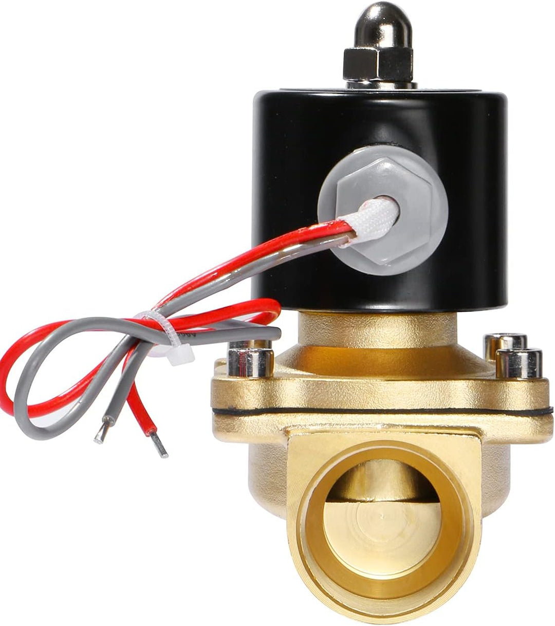 U.S. Solid 1" G 24V AC Messing Magnetventil Direktgesteuert für Wasser Luft Gas Öl NC Messing 1", Me