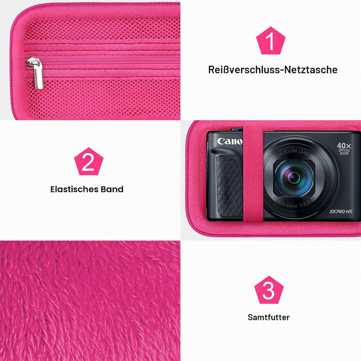 Canboc Tragetasche für Canon PowerShot SX740 SX730 SX720 SX620 G7X Digitalkamera, Point and Shoot Vl